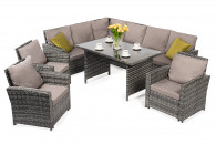 Narożnik ogrodowy TORINO z technorattanu - szar