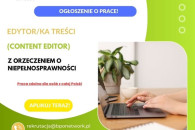 Content Editor/ka z orzeczeniem zdalnie